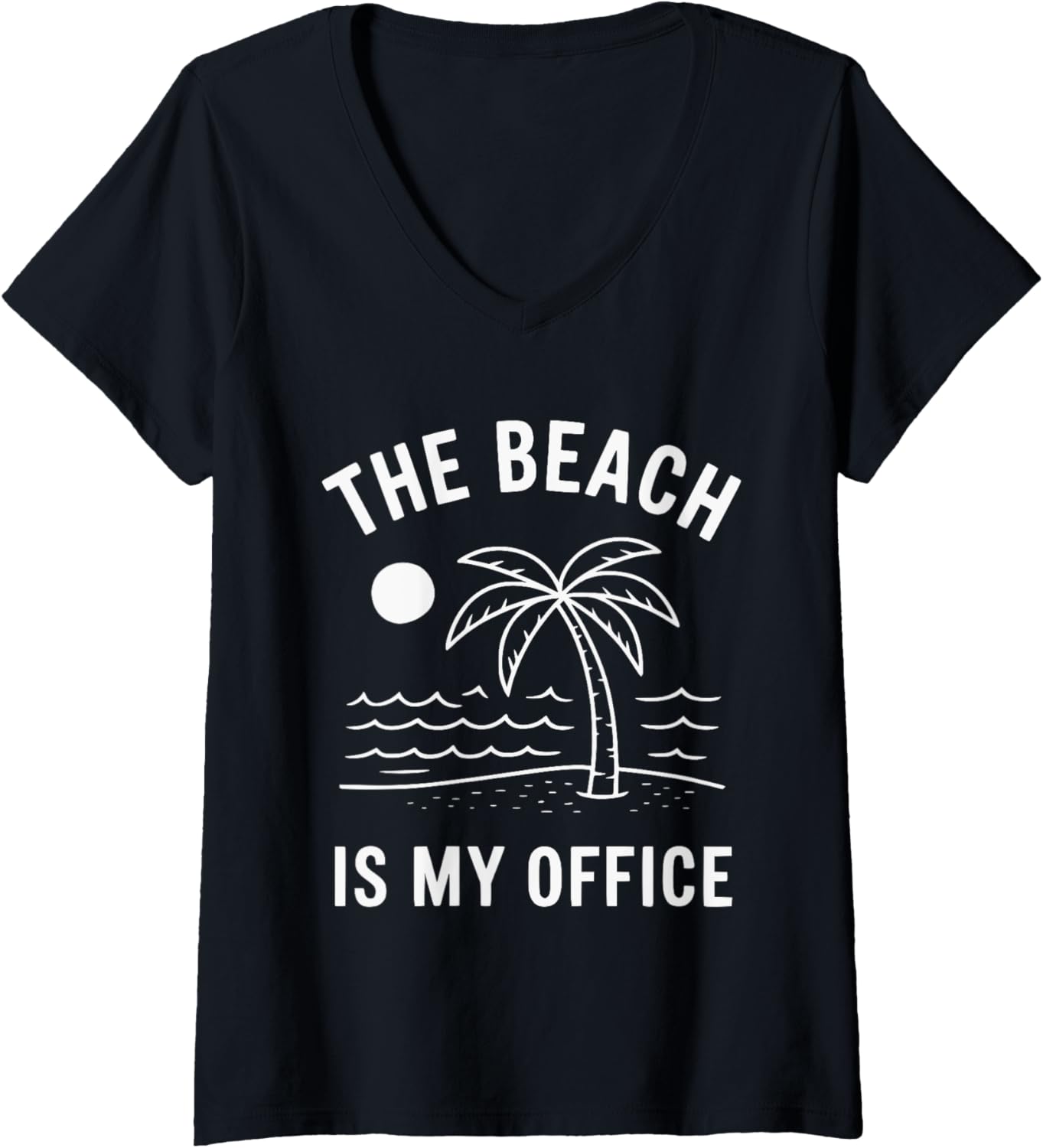 Womens Remote Working Entrepreneur Creator Designer Digital Nomad V-Neck T-Shirt - Image 2
